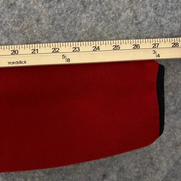 Cabelas Mens Polartec Fleece Jacket Red Full Zip Chest Pocket XL Outdoor Hiking - Picture 9 of 10
